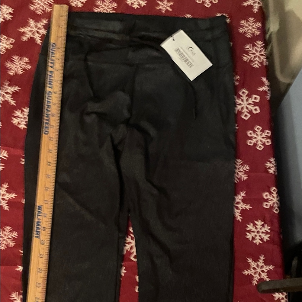 ZYIA Black Shimmer Drawstring Pants